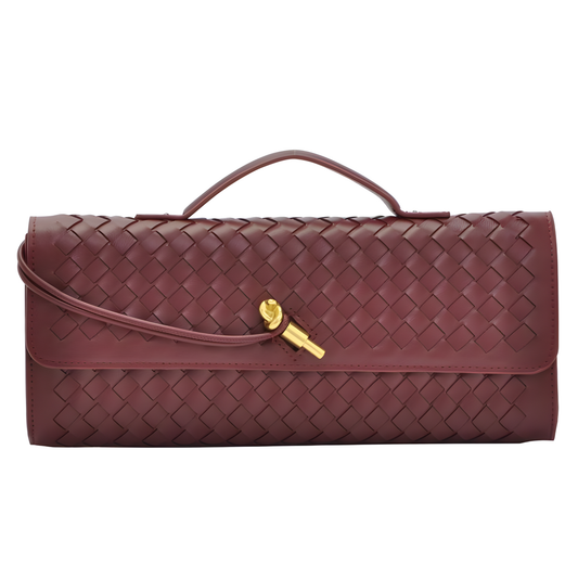 Bolso clutch trenzado