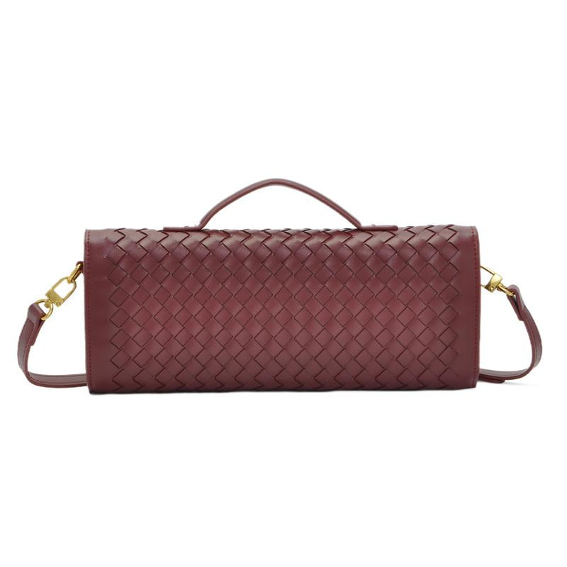 Trendy Woven Evening Clutch Purse for Women PU Leather Underarm Shoulder Handbag, Elegant Satchel Crossbody Purse Dates & Daily Outings (Elegant Woven Texture)