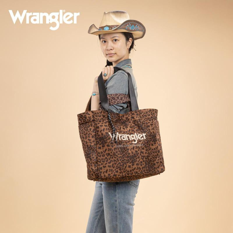 Wrangler Large Tote Bag for Women Casual Designer Shoulder Bag Handbag for Travel Work Gym