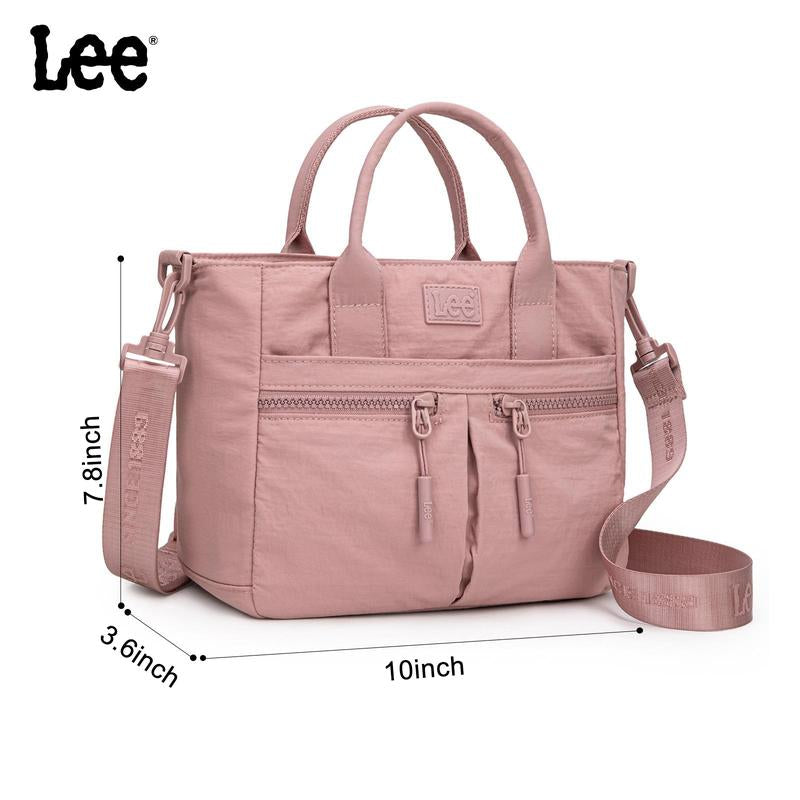 Montana West X Lee Small Crossbody Bag for Women Nylon Tote with Multiple Pockets Perfect Christmas Gift Lightweight Travel Work School Bag